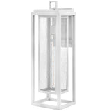 Republic Outdoor Wall Lantern 27 Inch Bulb Textured White By Hinkley