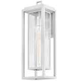 Republic Outdoor Wall Lantern 27 Inch Bulb Textured White By Hinkley
