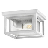 Republic Small Flush Mount - Textured White - by Hinkley
