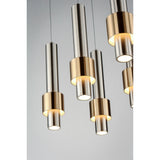 Reveal 8-Light LED Pendant by ET2 - Satin Nickel
