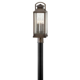 Revere Large Post Mount Lantern - Blackened Brass - by Hinkley