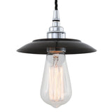 Reznor Pendant - Chrome / Black Shade