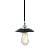 Reznor Pendant - Chrome / Black Shade