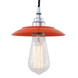 Reznor Pendant - Chrome / Orange Shade