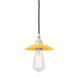 Reznor Pendant - Chrome / Yellow Shade