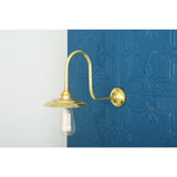 Reznor Swan Neck Wall Light - Polished Brass