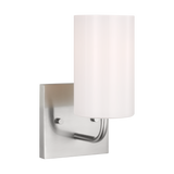 Rhett Small Vanity Light Brushed Steel By Generation Lighting Side View