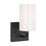 Rhett Small Vanity Light Brushed Steel By Generation Lighting Side View