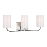 Rhett Vanity Light Brushed Steel Large By Generation Lighting Side View