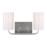 Rhett Vanity Light Brushed Steel Medium By Generation Lighting