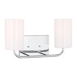 Rhett Vanity Light Chrome Medium By Generation Lighting Side View