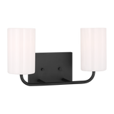 Rhett Vanity Light Midnight Black Medium By Generation Lighting Side View