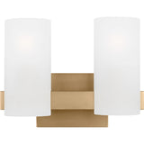 Rhode Vanity Light — 12 1/8", Etched, Satin Brass