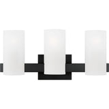 Rhode Vanity Light — 19 5/8", Etched, Midnight Black