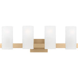 Rhode Vanity Light — 27", Etched, Satin Brass