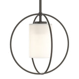 Rhythm Mini Pendant in Dark Smoke, Opal Glass by Hubbardton Forge