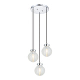 Ridge Pendant 15 Inch Chrome