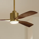 Ridley Ceiling Fan Brushed Natural Brass By Kichler - Lifestyle View1
