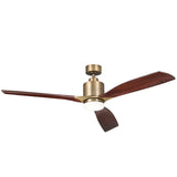 Ridley Ceiling Fan Brushed Natural Brass By Kichler