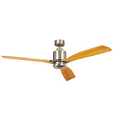 Ridley Ceiling Fan Brushed Stainless Steel By Kichler - Front View