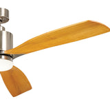 Ridley Ceiling Fan Brushed Stainless Steel By Kichler - Side View