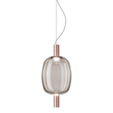 Riflesso SP 2 Pendant Light by Vistosi, Finis: Matt Copper, Color: Smoky Transparent, ,| Casa Di Luce Lighting