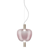 Riflesso SP 3 Pendant Light by Vistosi, Finis: Matt Gold, Color: Amethyst Transparent, ,| Casa Di Luce Lighting