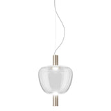 Riflesso SP 3 Pendant Light by Vistosi, Finis: Matt Gold, Color: Crystal Transparent, ,| Casa Di Luce Lighting
