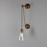 Rigale Pulley Wall Light - Antique Brass