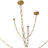 Rimini Chain Chandelier 140 Inch Aged Brass By Lib Co Detailed View 6