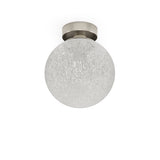 Rina Ceiling Light by Vistosi, Size: Small, Color: White Murrina, Finis: Satin Nikel, ,| Casa Di Luce Lighting