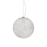 Rina Pendant Light by Vistosi, Size: Mediu, Color: White Murrina, Finis: Satin Nikel, ,| Casa Di Luce Lighting