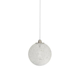 Rina Pendant Light by Vistosi, Size: Small, Color: White Murrina, Finis: Satin Nikel, ,| Casa Di Luce Lighting