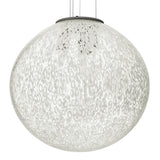Rina Pendant Light by Vistosi, Size: X-Large, Color: White Murrina, Finis: Satin Nikel, ,| Casa Di Luce Lighting