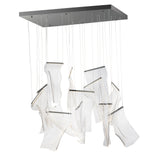 Rinkle 13-Light Rectalinear LED Pendant by ET2 - Brushed Gunmetal