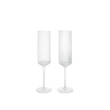 Ripple Champagne Flutes - Clear by Ferm Living