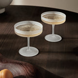 Ripple Champagne Saucers, Set of 2 By Ferm Living - Lifestyle View2