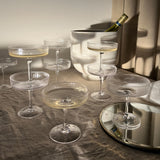Ripple Champagne Saucers, Set of 2 By Ferm Living - Lifestyle View6