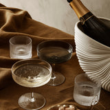 Ripple Champagne Saucers, Set of 2 By Ferm Living - Lifestyle View8