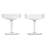 Ripple Champagne Saucers, Set of 2 Clear By Ferm Living
