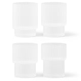 Ripple Glasses, Set of 4 Short Frosted By Ferm Living