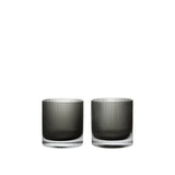 Ripple Tumbler Glasses - Smoked Grey by Ferm Living