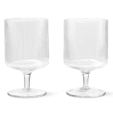 Ripple Wine Glasses, Set of 2 Clear By Ferm Living