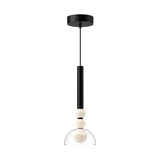 Rise Pendant Light By Kuzco - Black/Clear Medium