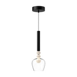 Rise Pendant Light By Kuzco - Black/Clear Short