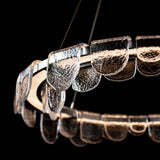 Riverbed Circular LED Pendant detail in Sterling, by Hubbardton Forge