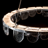 Riverbed Circular LED Pendant detail in Sterling, by Hubbardton Forge