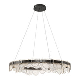 Riverbed Circular LED Pendant in Ink by Hubbardton Forge