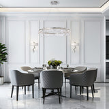 Riverbed Circular LED Pendant lifestyle view by Hubbardton Forge