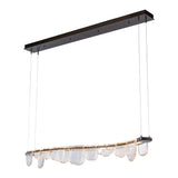 Riverbed LED Linear Suspension, shown in Oil Rubbed Bronze, by Hubbardton Forge